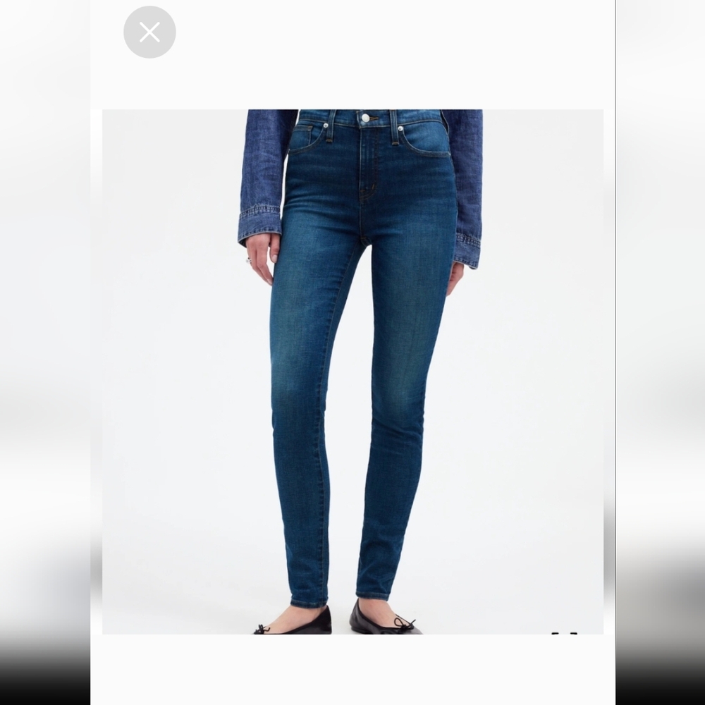 Madewell 10" High Rise Skinny Skinny 27 Denim Blue Jeans Cigarette Jeans #8900